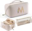 Large Capacity Makeup Bag, PU Leather Waterproof Cosmetic Bag