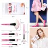 Pink makeup brush without bag 32pcs Premium Synthetic Brushes; Kabuki Foundation Brush Blending Face Powder Blush Concealers Eye Shadows Cosmetic Brus