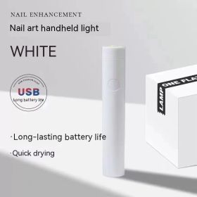 Handheld Manicure In-line Lamps Small Portable (Option: White Power Storage)