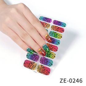 Fashion Christmas Waterproof Manicure Stickers (Option: ZE0246-Nail Stickers And Nail File)