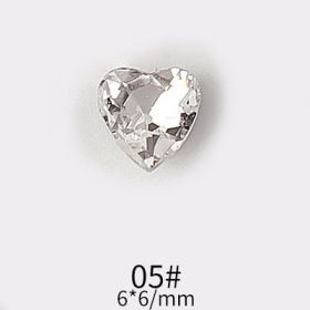 Manicure Diamond Accessories Heart Water Drops (Option: JD29105-10pcs)