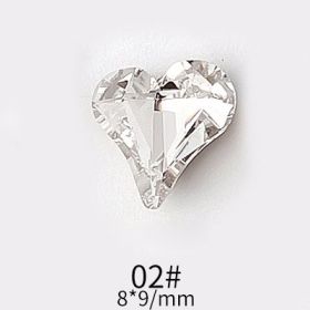Manicure Diamond Accessories Heart Water Drops (Option: JD2882-10pcs)