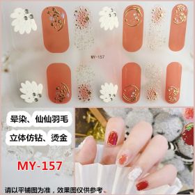 Baking-free Gel Three-dimensional Nail Stickers Full Paste Waterproof And Durable (Option: MY157)