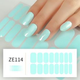 Solid Color Nail Stickers Adhesive For Pregnant Women (Option: ZE114-With Nail File)