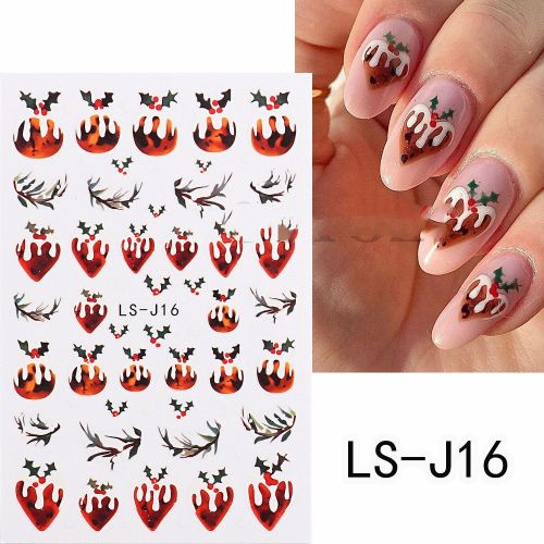 Manicure 3D Back Glue Cartoon Cute Christmas Tree