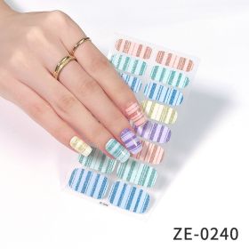 Fashion Christmas Waterproof Manicure Stickers (Option: ZE0240-Nail Stickers And Nail File)