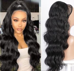 Wig Big Wave Drawstring Ponytail Matte High Temperature Silk Chemical Fiber Wig (Option: 2style)