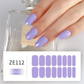 Solid Color Nail Stickers Adhesive For Pregnant Women (Option: ZE112-With Nail File)