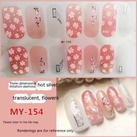 Baking-free Gel Three-dimensional Nail Stickers Full Paste Waterproof And Durable (Option: MY154)