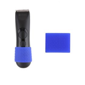 Retro Trim Anti-slip Ring Hair Clipper Silicone Ring (Option: Blue Small Size)