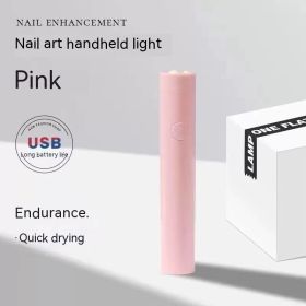 Handheld Manicure In-line Lamps Small Portable (Option: Pink Power Storage)