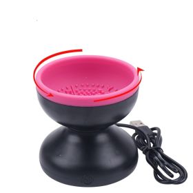 Makeup Brush Brush Automatic Cleaner USB Rechargeable Makeup Tools Cleaning Gadget Electric Cleaner (Option: Black Rose Red)
