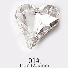 Manicure Diamond Accessories Heart Water Drops (Option: JD28701-10pcs)