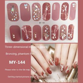 Baking-free Gel Three-dimensional Nail Stickers Full Paste Waterproof And Durable (Option: MY144)