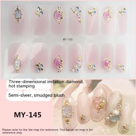 Baking-free Gel Three-dimensional Nail Stickers Full Paste Waterproof And Durable (Option: MY145)