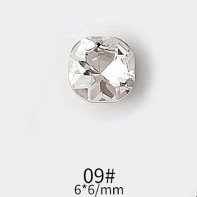 Manicure Diamond Accessories Heart Water Drops (Option: JD29509-10pcs)