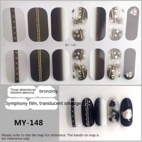 Baking-free Gel Three-dimensional Nail Stickers Full Paste Waterproof And Durable (Option: MY148)