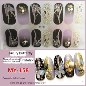 Baking-free Gel Three-dimensional Nail Stickers Full Paste Waterproof And Durable (Option: MY158)