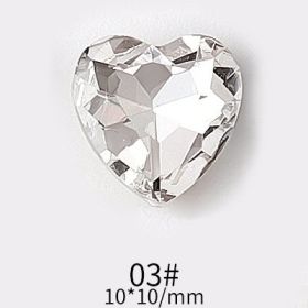 Manicure Diamond Accessories Heart Water Drops (Option: JD28903-10pcs)