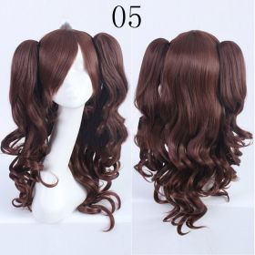 Double tiger clip style lolita wig (Option: Dark brown)