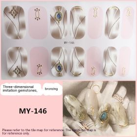 Baking-free Gel Three-dimensional Nail Stickers Full Paste Waterproof And Durable (Option: MY146)