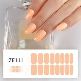 Solid Color Nail Stickers Adhesive For Pregnant Women (Option: ZE111-With Nail File)
