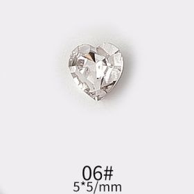 Manicure Diamond Accessories Heart Water Drops (Option: JD29206-10pcs)