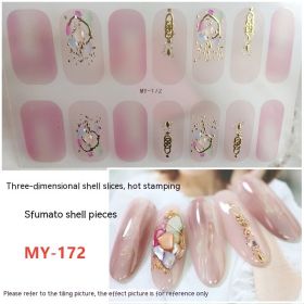 Baking-free Gel Three-dimensional Nail Stickers Full Paste Waterproof And Durable (Option: MY172)