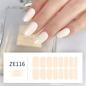 Solid Color Nail Stickers Adhesive For Pregnant Women (Option: ZE116-With Nail File)