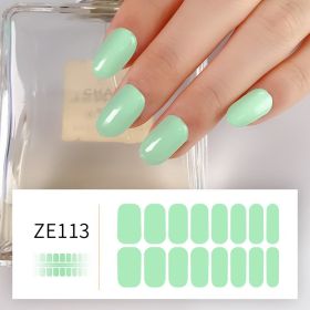 Solid Color Nail Stickers Adhesive For Pregnant Women (Option: ZE113-With Nail File)