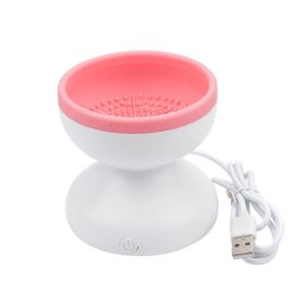 Makeup Brush Brush Automatic Cleaner USB Rechargeable Makeup Tools Cleaning Gadget Electric Cleaner (Option: White Powder)