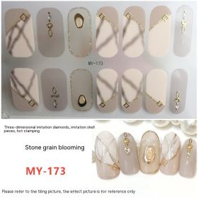 Baking-free Gel Three-dimensional Nail Stickers Full Paste Waterproof And Durable (Option: MY173)