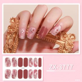 Beauty Nail Sticker Waterproof Nail Applique Nail Sticker (Option: ZX 3777-Nail Stickers And Nail File)