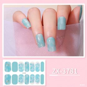 Beauty Nail Sticker Waterproof Nail Applique Nail Sticker (Option: ZX 3781-Nail Stickers And Nail File)