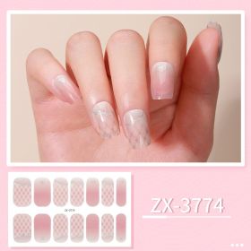 Beauty Nail Sticker Waterproof Nail Applique Nail Sticker (Option: ZX 3774-Nail Stickers And Nail File)