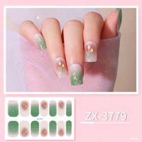 Beauty Nail Sticker Waterproof Nail Applique Nail Sticker (Option: ZX 3779-Nail Stickers And Nail File)