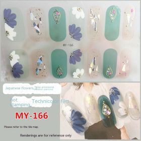 Baking-free Gel Three-dimensional Nail Stickers Full Paste Waterproof And Durable (Option: MY166)