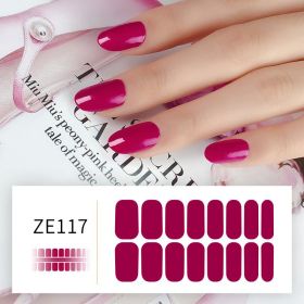 Solid Color Nail Stickers Adhesive For Pregnant Women (Option: ZE117-With Nail File)