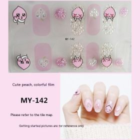 Baking-free Gel Three-dimensional Nail Stickers Full Paste Waterproof And Durable (Option: MY142)