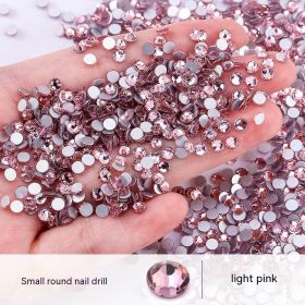 New Nail Ornament Nail Small Round Diamond Super Net Red Simple White Rhinestone Whole Bag (Option: Light Pink-Ss4)