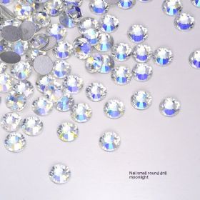 New Nail Ornament Nail Small Round Diamond Super Net Red Simple White Rhinestone Whole Bag (Option: Moonlight-SSS20)