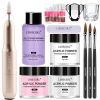 Nail Acrylic Powder and Liquid Monomer Nails Art Decoration For Manicure Set Kit Crystal Nail Glitter 3D Nail Tips Carving Tools