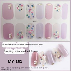Baking-free Gel Three-dimensional Nail Stickers Full Paste Waterproof And Durable (Option: MY151)