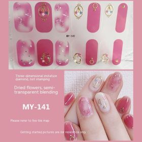 Baking-free Gel Three-dimensional Nail Stickers Full Paste Waterproof And Durable (Option: MY141)