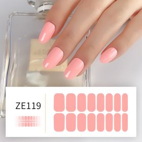Solid Color Nail Stickers Adhesive For Pregnant Women (Option: ZE119-With Nail File)
