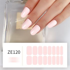 Solid Color Nail Stickers Adhesive For Pregnant Women (Option: ZE120-With Nail File)