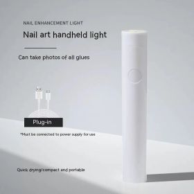 Handheld Manicure In-line Lamps Small Portable (Option: White Plug in)