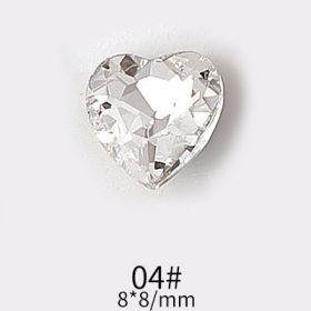Manicure Diamond Accessories Heart Water Drops (Option: JD29004-10pcs)
